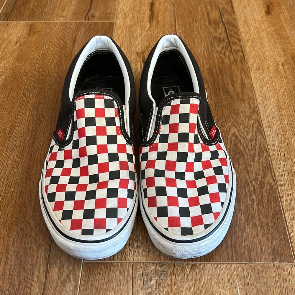 Kids Multi Colored Checkered Vans